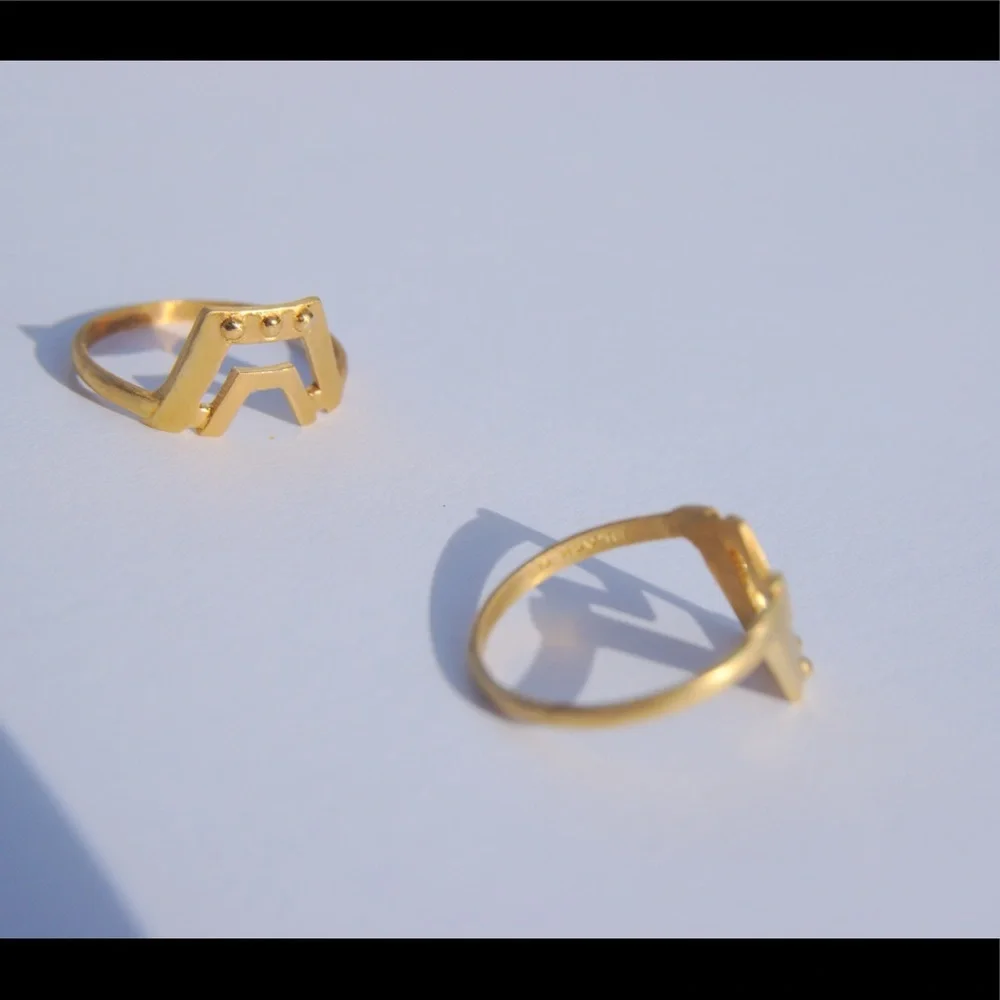 Maria Black stack ring set of 3‎ gold 7.5-8